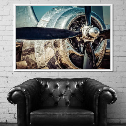 WWII Airplane Propeller Canvas Wall Art