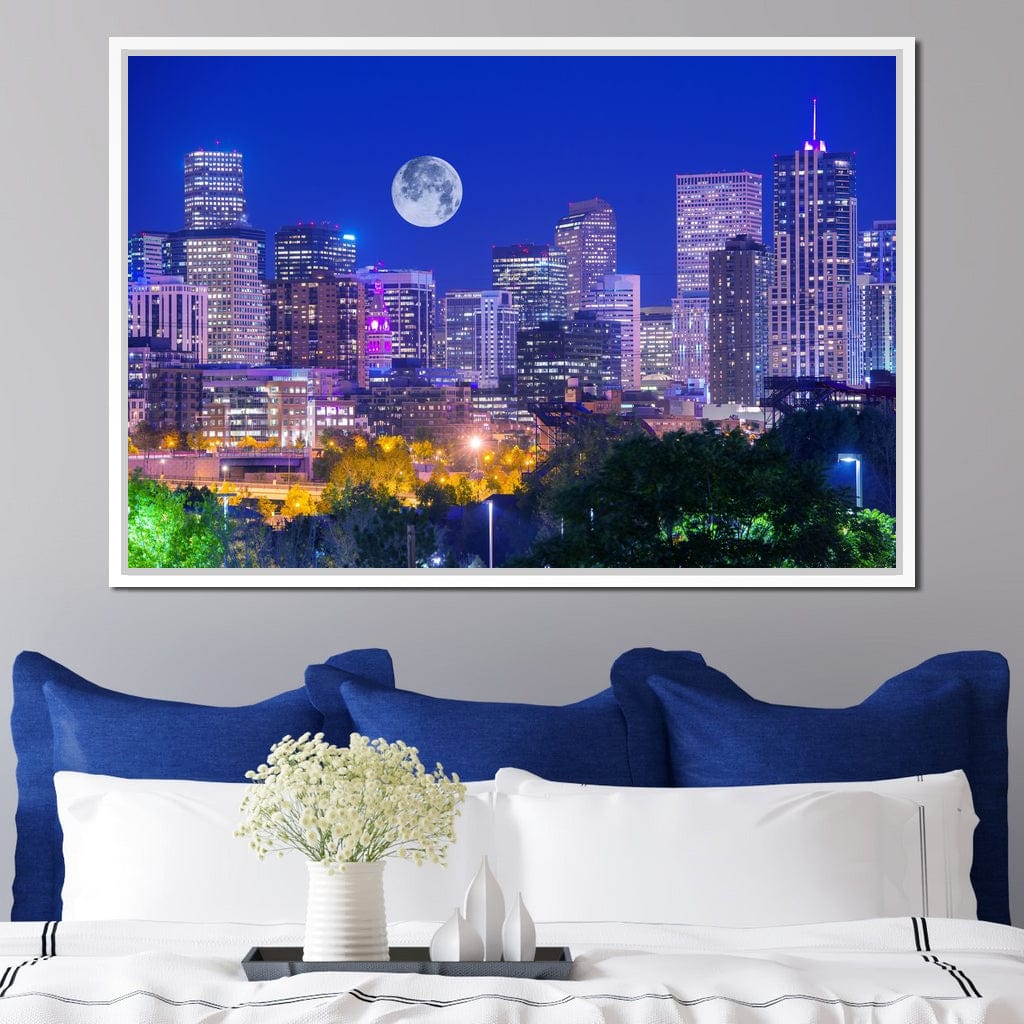 Denver Skyline Canvas Wall Art