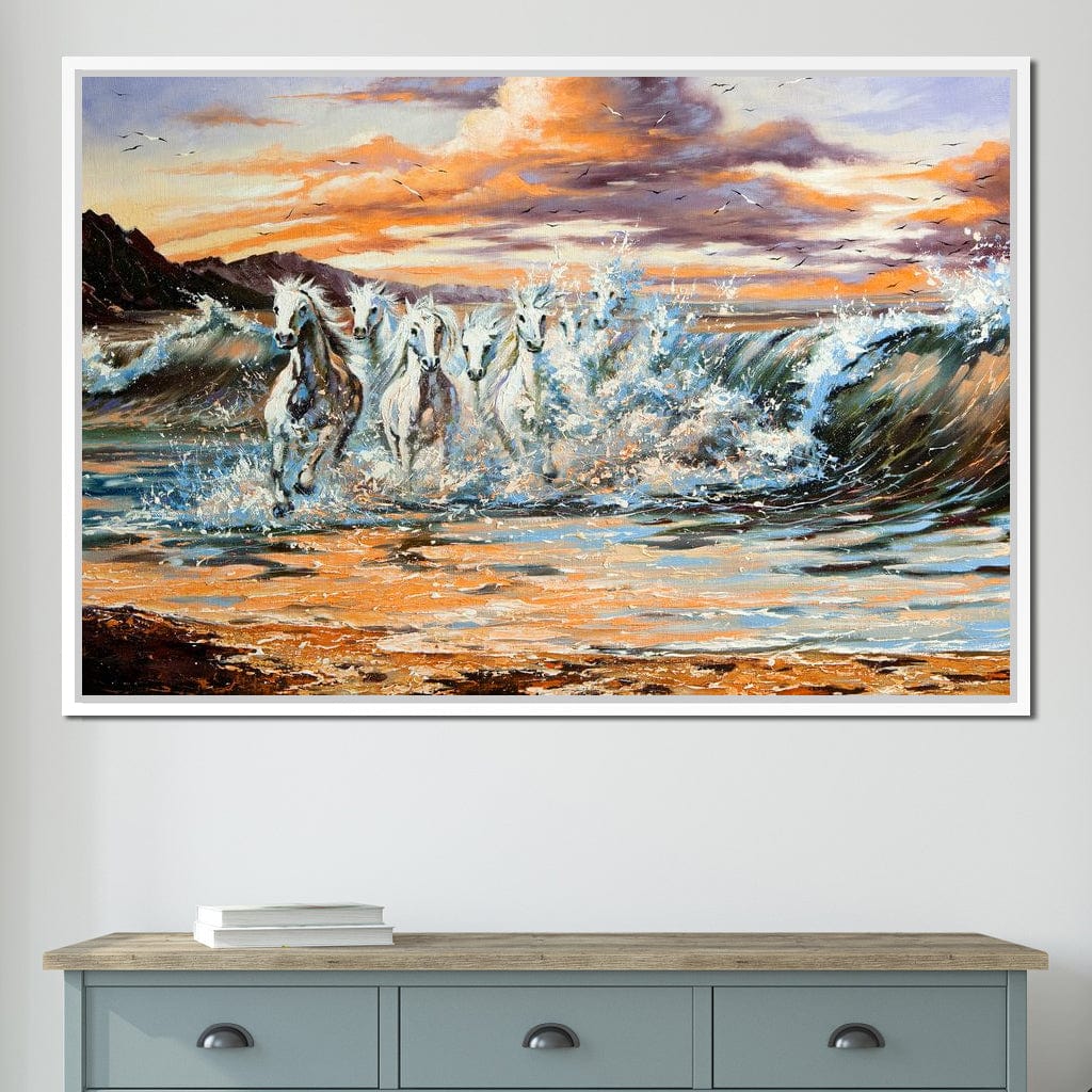 Horses Splash Canvas Wall Art