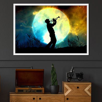 Space Trumpeter Canvas Wall Art