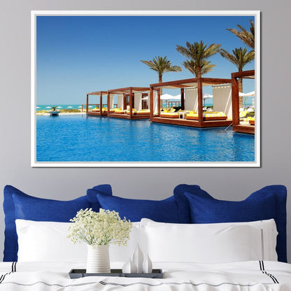 Pool Beds Canvas Wall Art