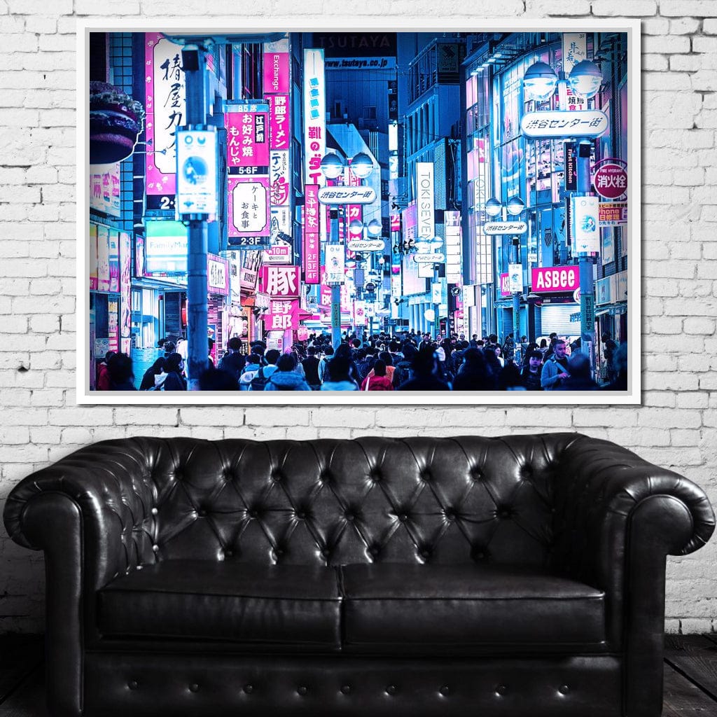 Cyberpunk Street Canvas Wall Art