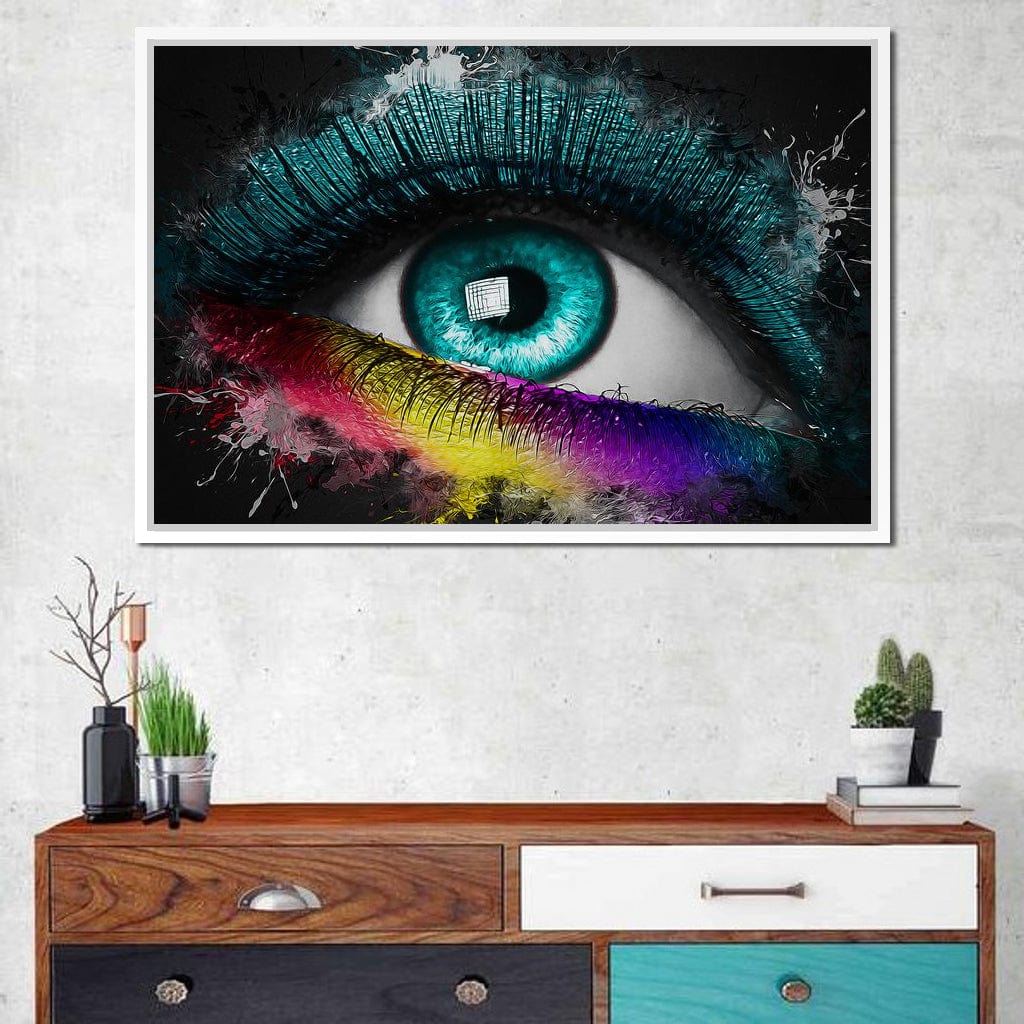 Colorful Eye Splash Art Canvas Wall Art