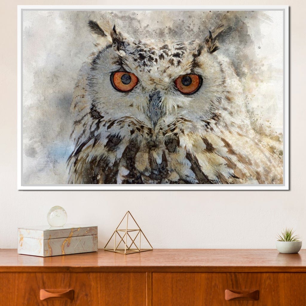 Eurasian Owl Canvas Wall Art
