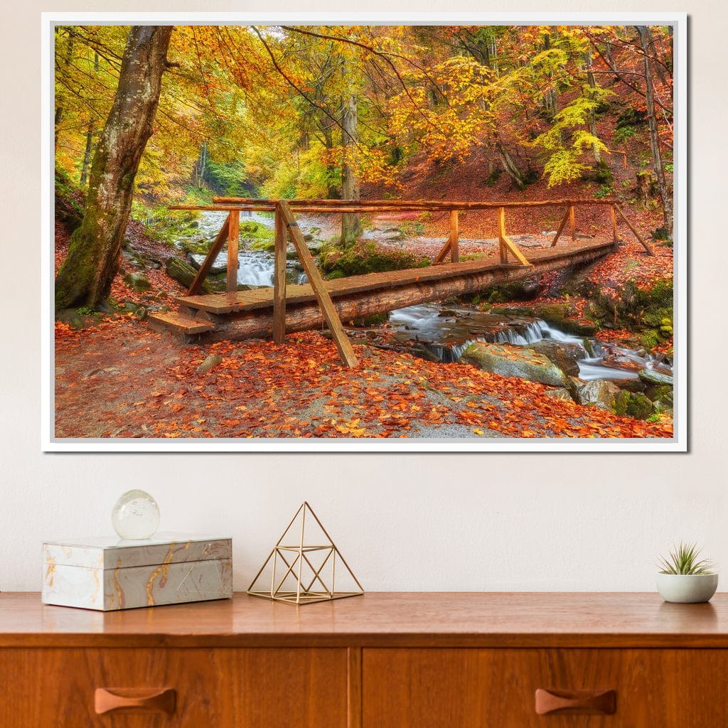 Wooden Bridge Canvas Wall Art