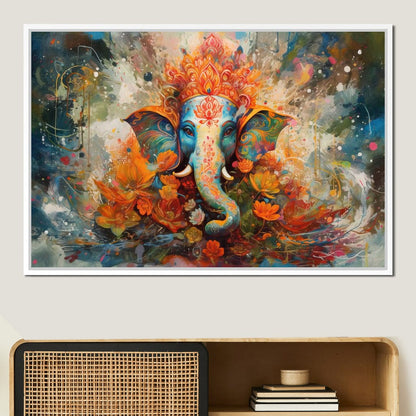 Ganesha's Grace Canvas Wall Art
