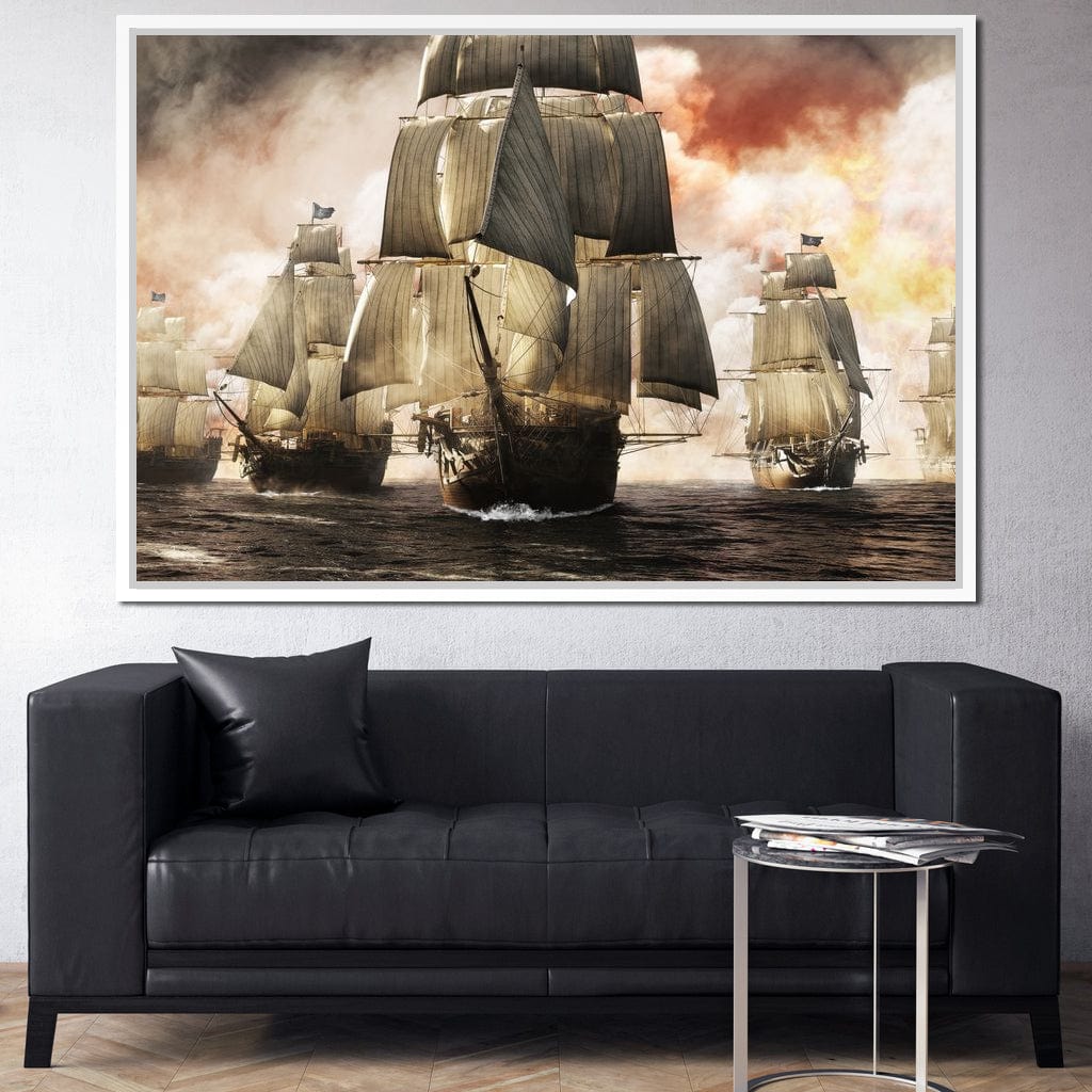 Pirate Fleet Canvas Wall Art