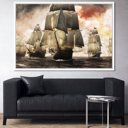 Pirate Fleet Canvas Wall Art