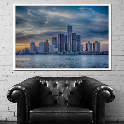 Detroit Skyline Canvas Wall Art