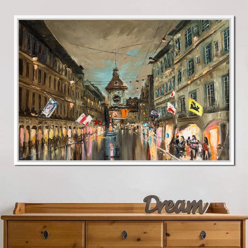 European City Canvas Wall Art