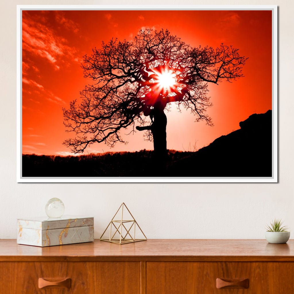 Red Dusk Canvas Wall Art