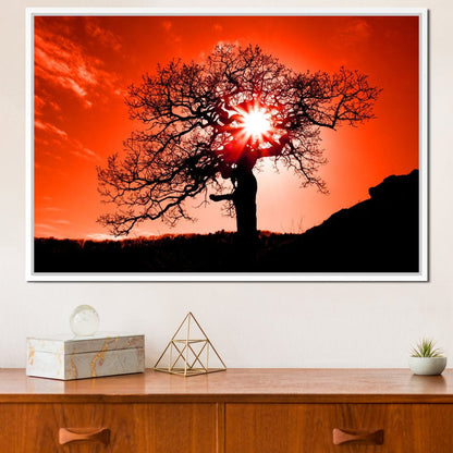 Red Dusk Canvas Wall Art