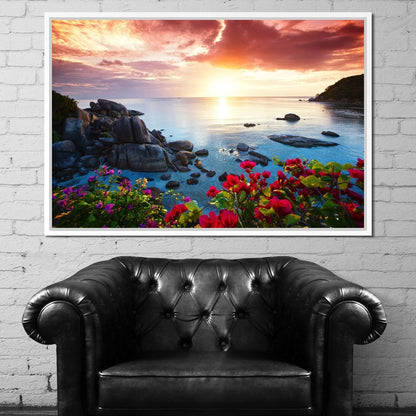Tranquil Beach Resort Canvas Wall Art