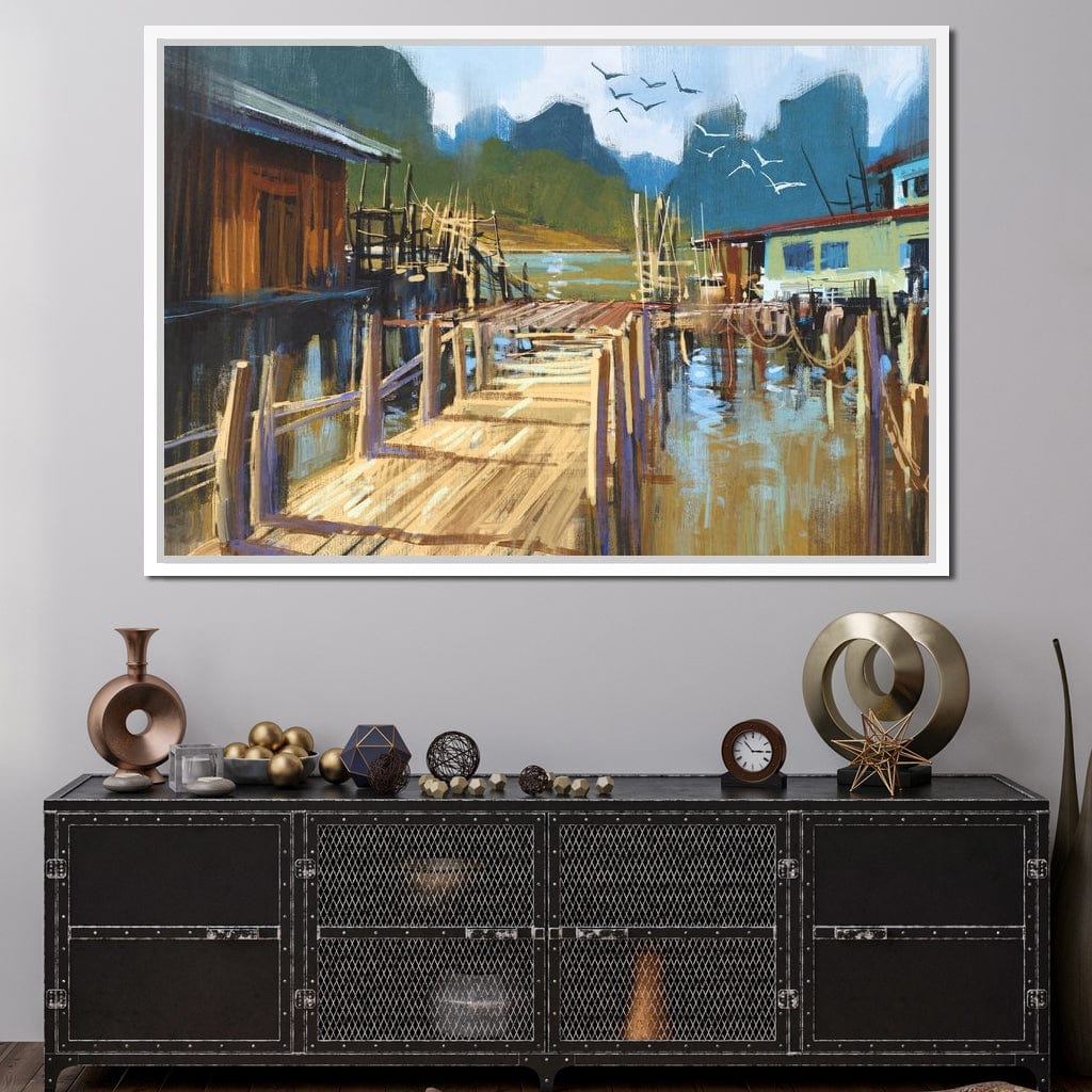 Fishing Pier Canvas Wall Art