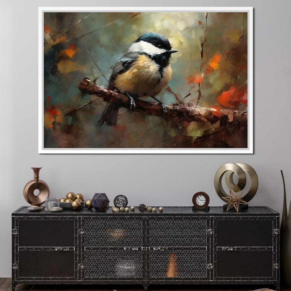 Black-Capped Chickadee Canvas Wall Art