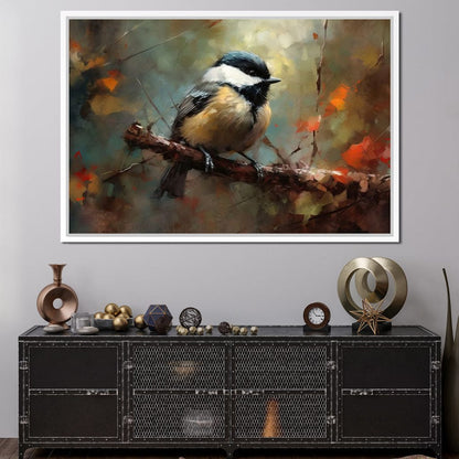 Black-Capped Chickadee Canvas Wall Art