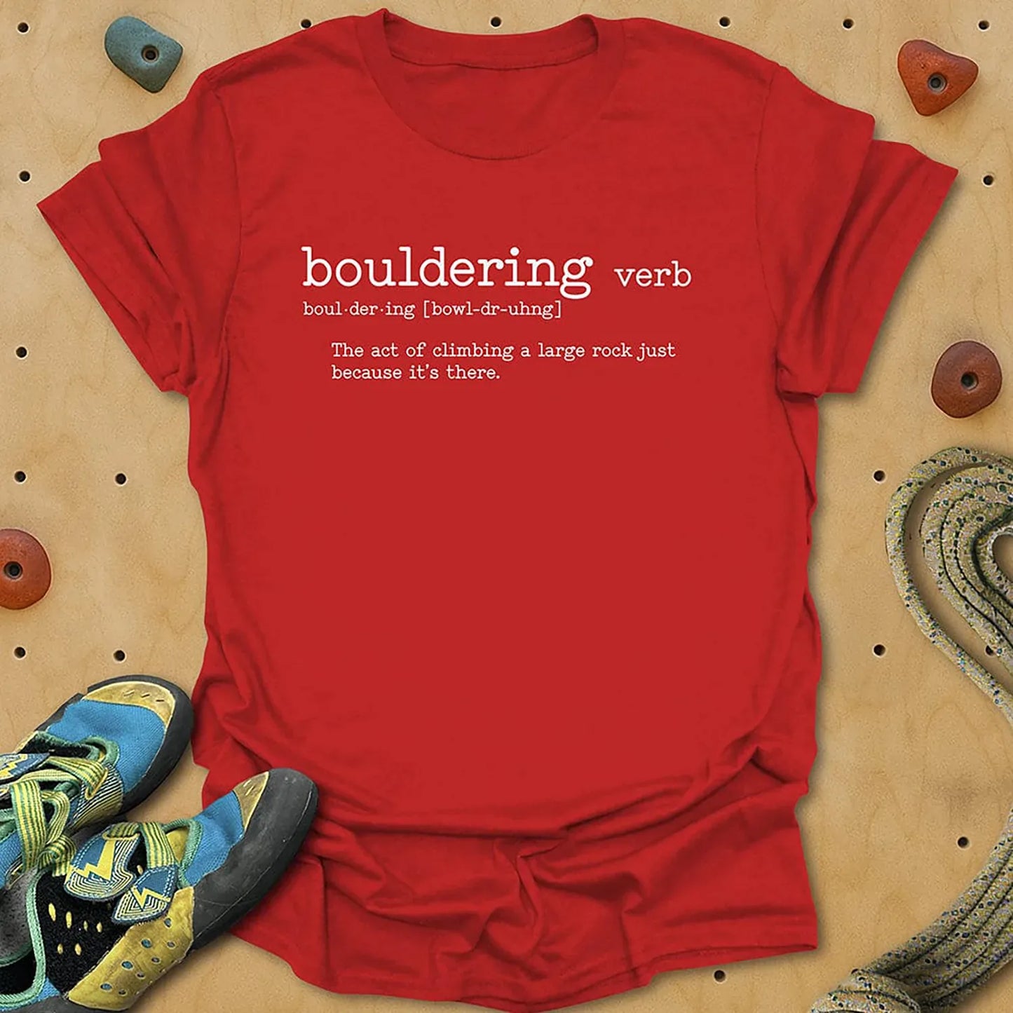 Bouldering Definition Tee - Red