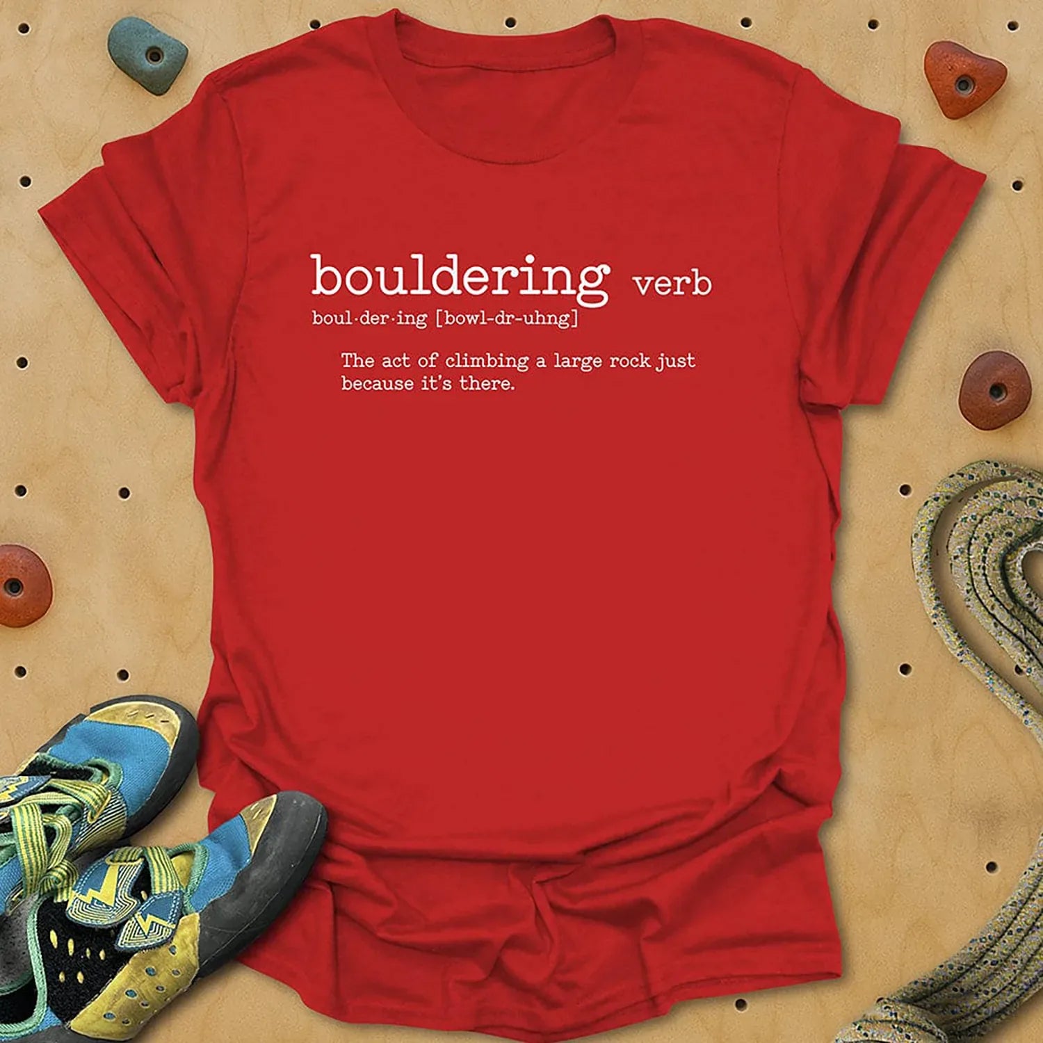Bouldering Definition Tee - Red