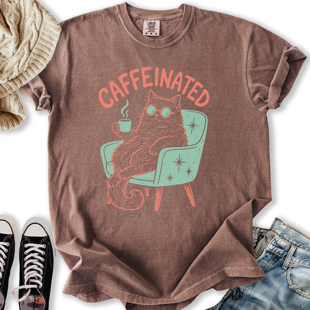 Caffeinated Cat Relaxed Tee