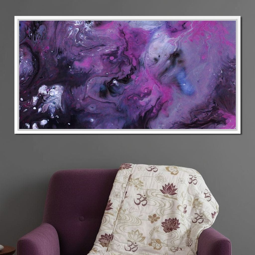 Abstract Purple & Black Canvas Wall Art
