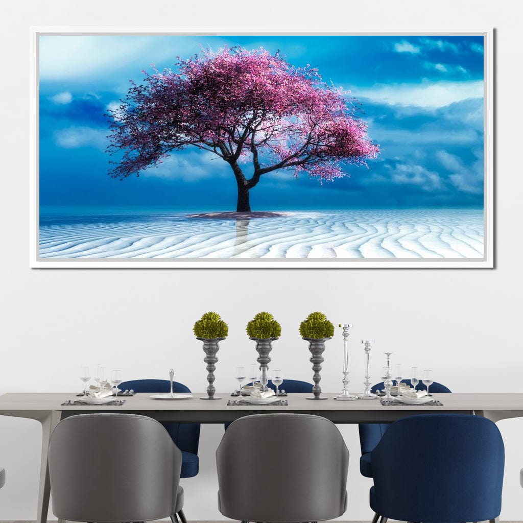 Lone Pink Tree Canvas Wall Art