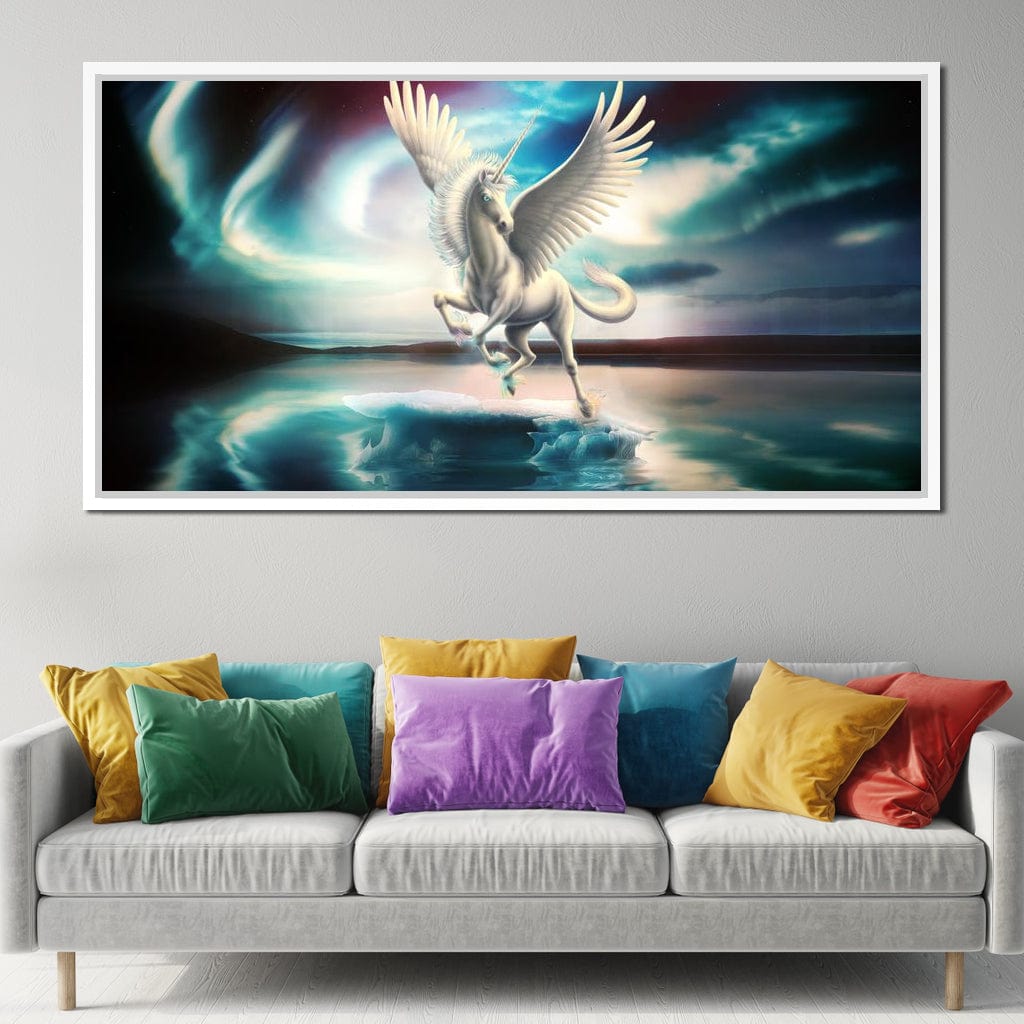Northern Light Unicorn Canvas Wall Art