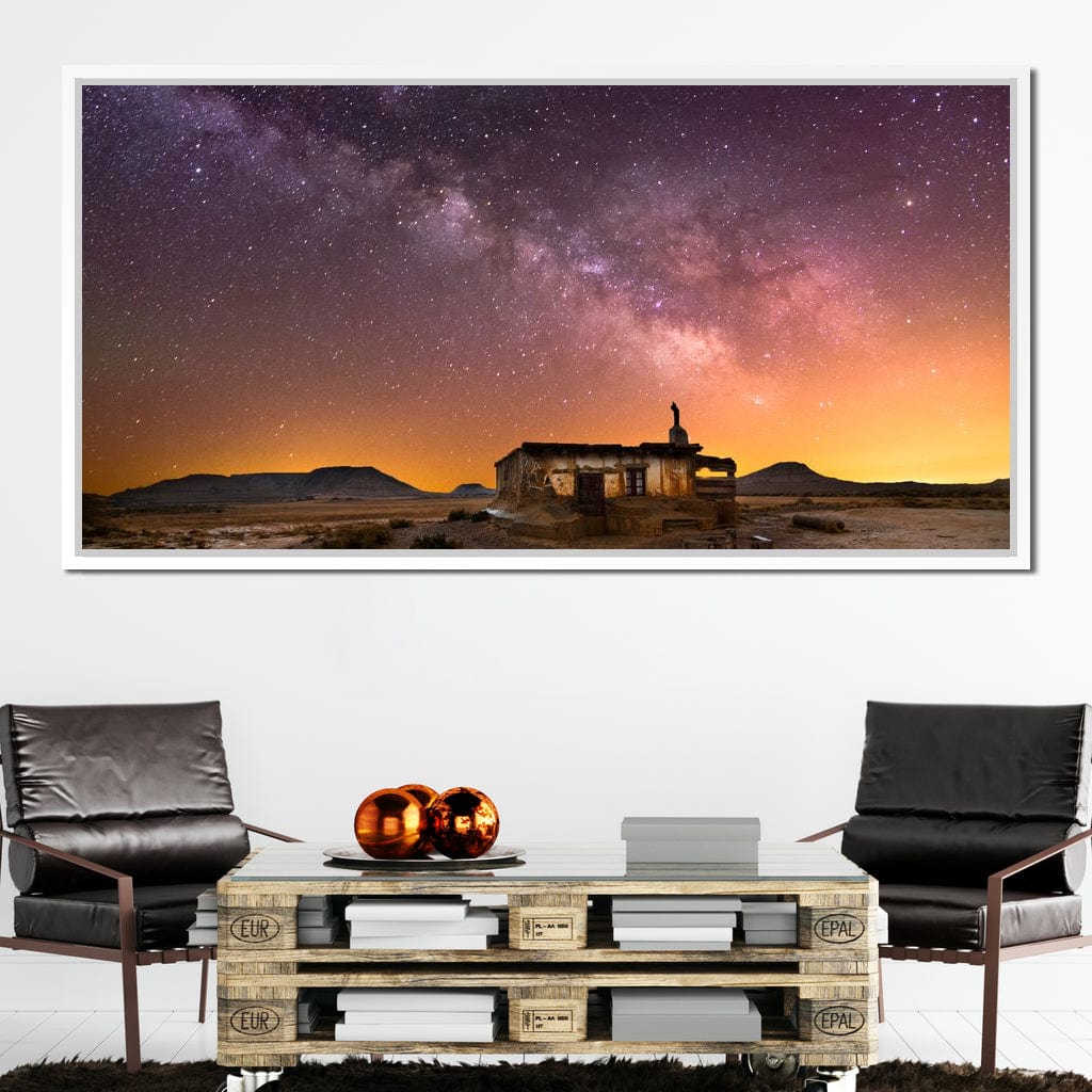 Shepherd Hut Desert Night Canvas Wall Art