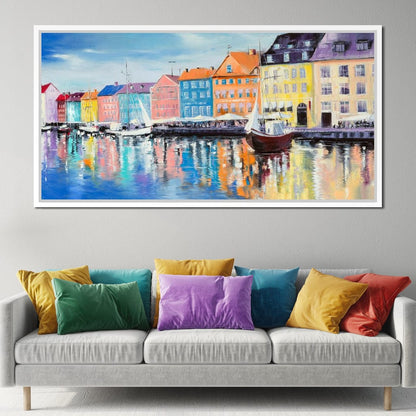 Copenhagen Port Canvas Wall Art