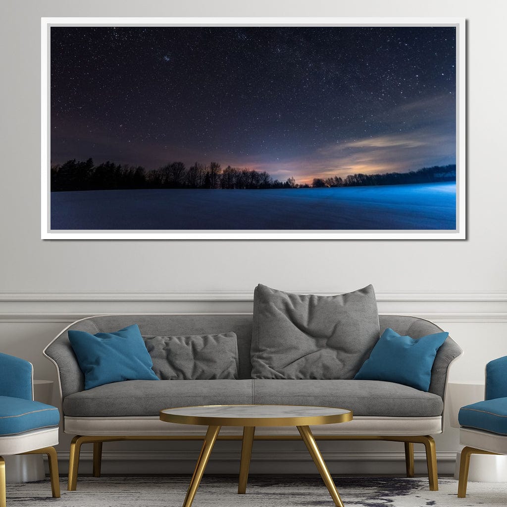 Carpathian Mountains at Night Canvas Wall Art