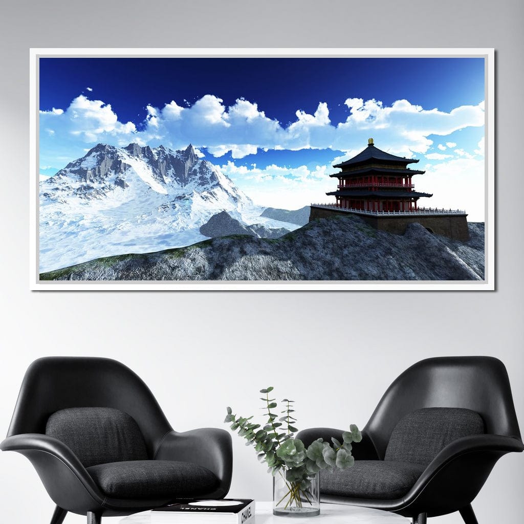 Sun Temple Canvas Wall Art