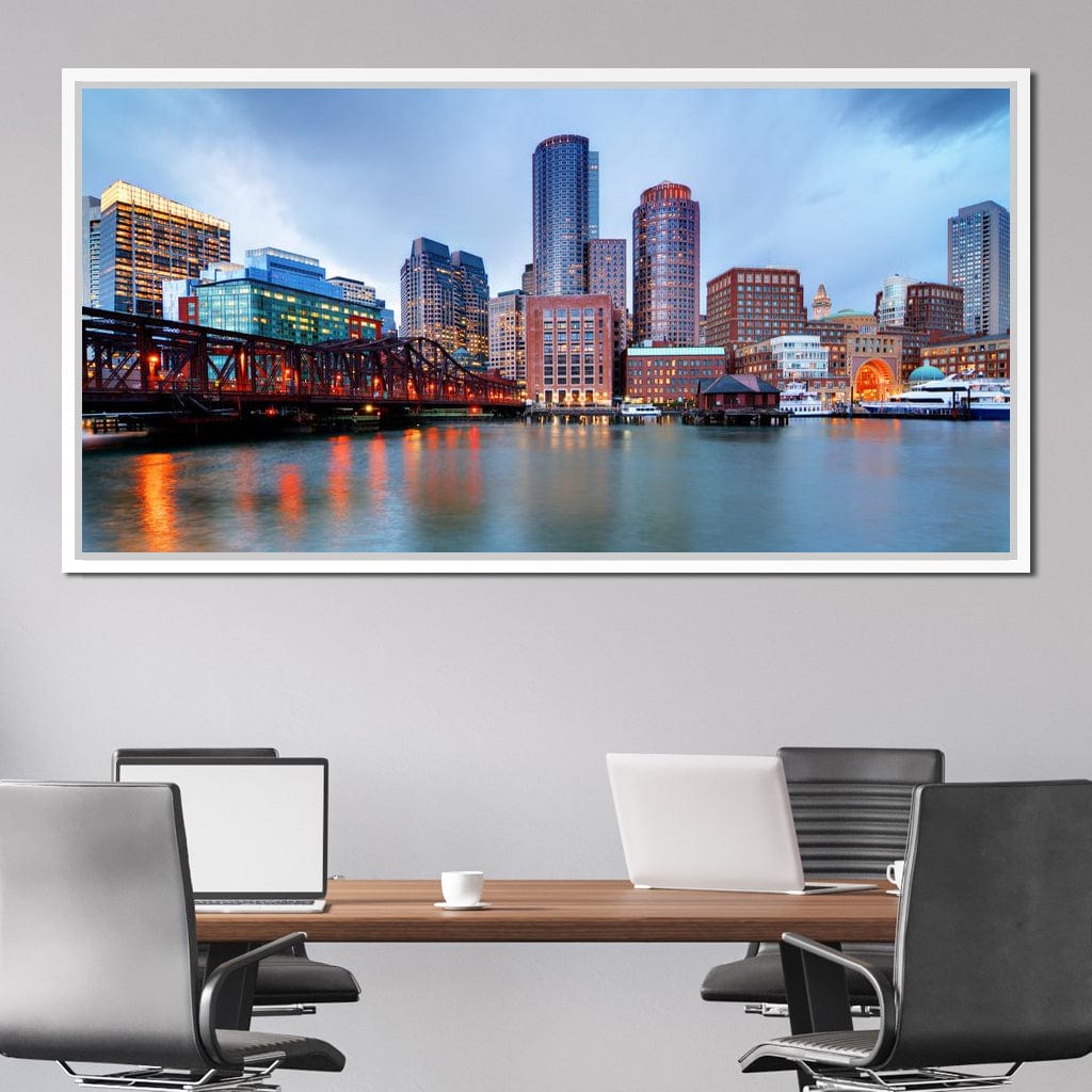Boston Skyline Canvas Wall Art