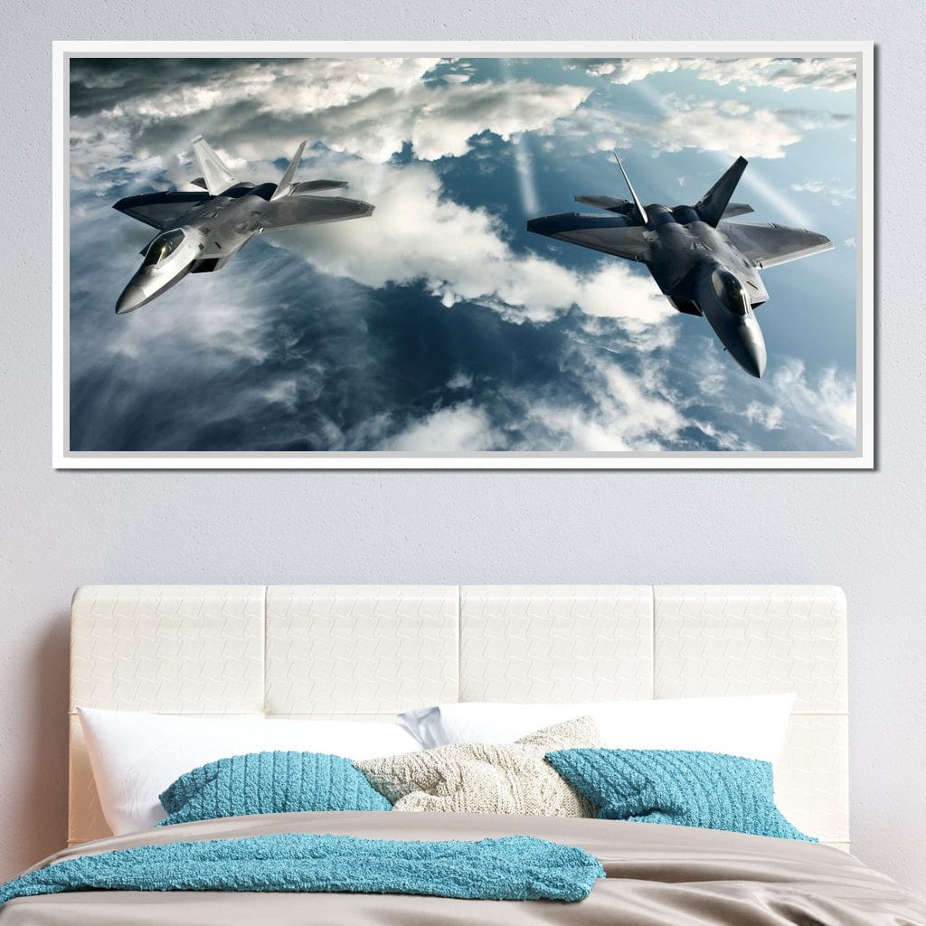 F-22 Raptors Canvas Wall Art