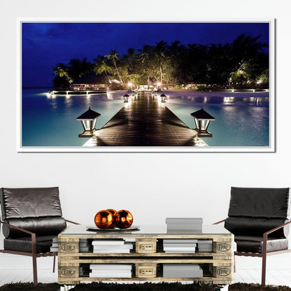 Night Vacation Canvas Wall Art