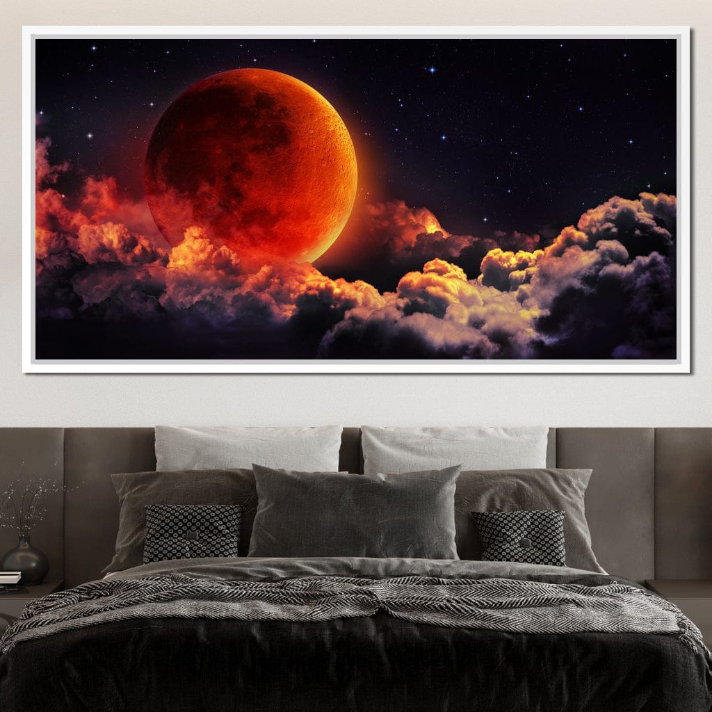 Red Moon Canvas Wall Art