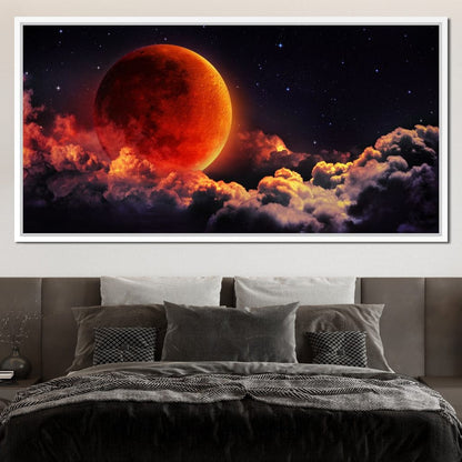 Red Moon Canvas Wall Art