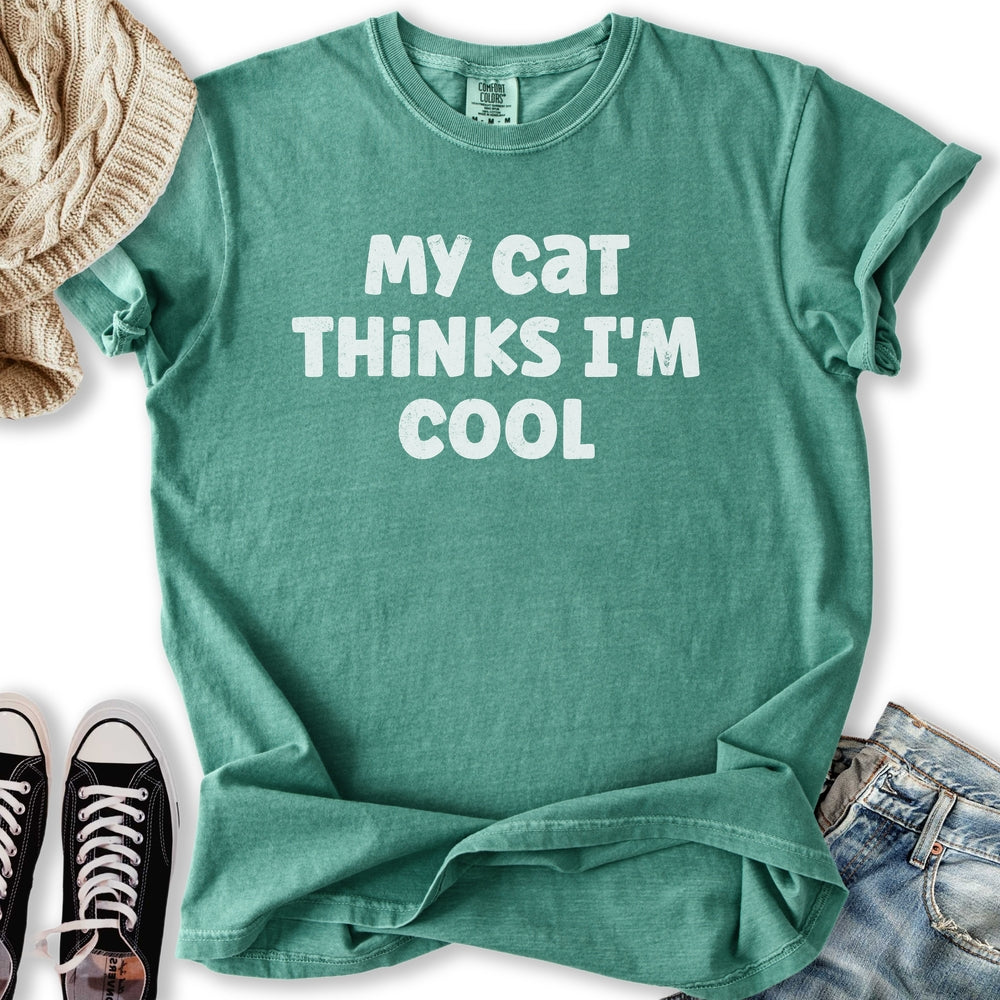 Cat Thinks I'm Cool Relaxed Tee