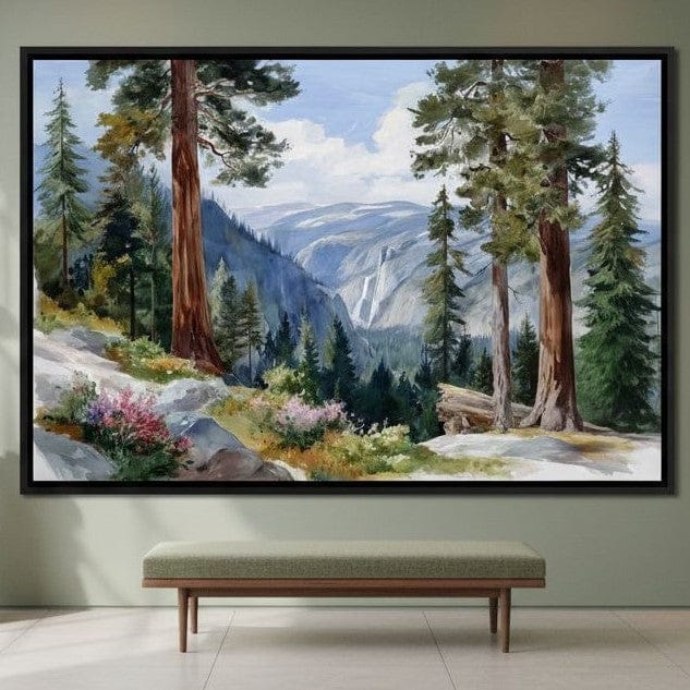 Sierra Falls Pine Vista Trail Canvas Wall Art