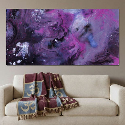 Abstract Purple & Black Canvas Wall Art