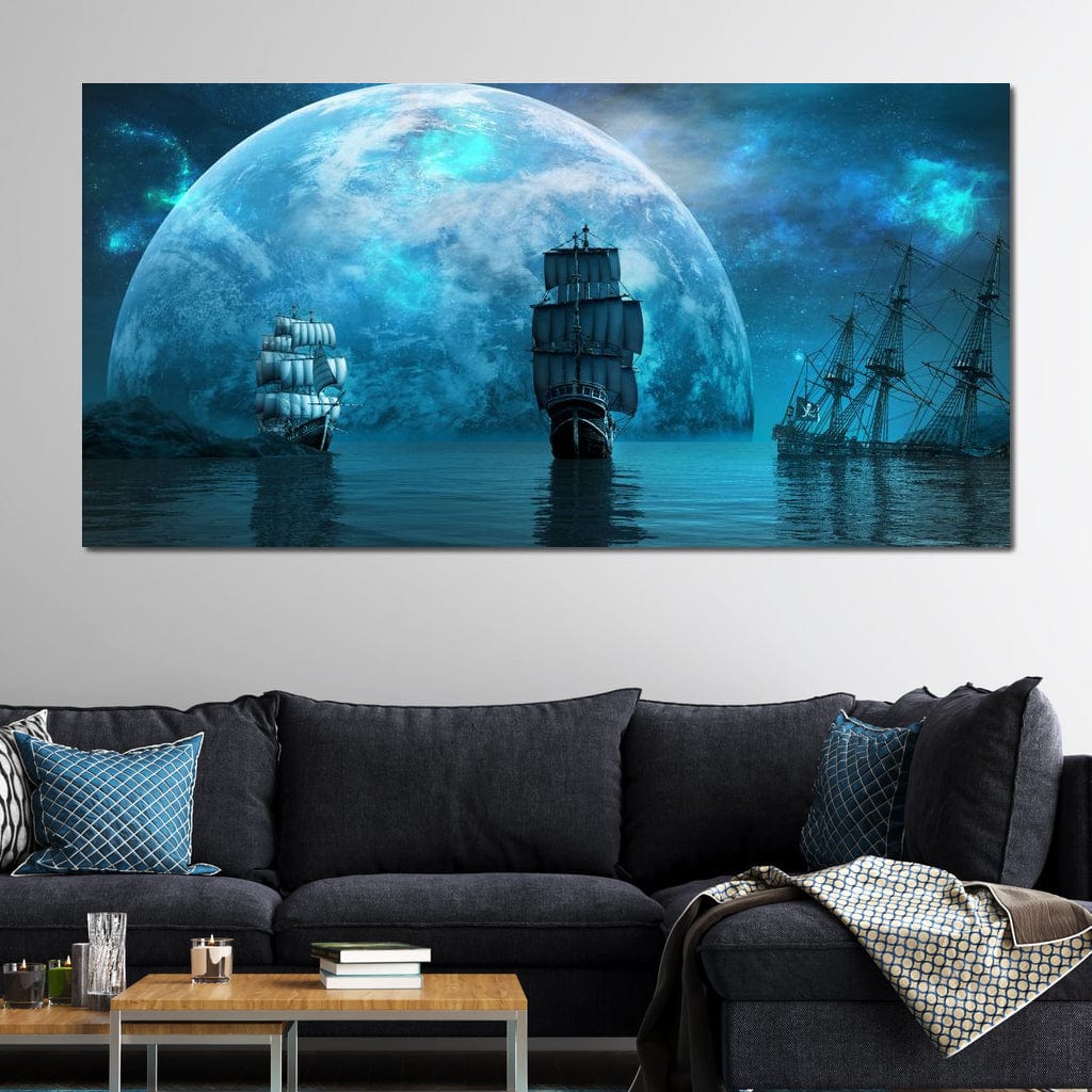Sailing World Canvas Wall Art