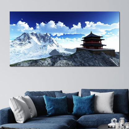 Sun Temple Canvas Wall Art