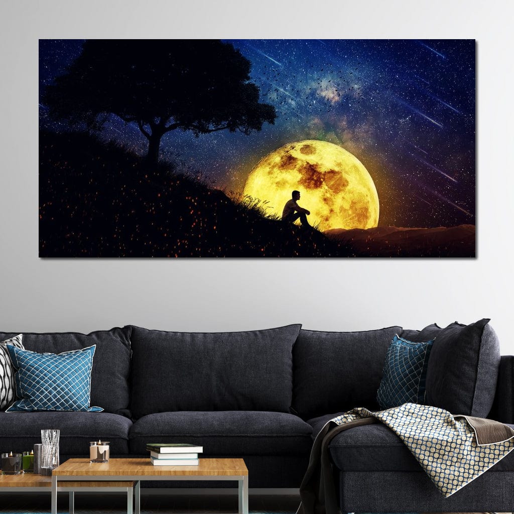 Otherworldly Night Scene Canvas Wall Art
