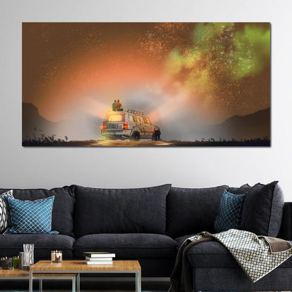 Admiring the Milky Way Canvas Wall Art