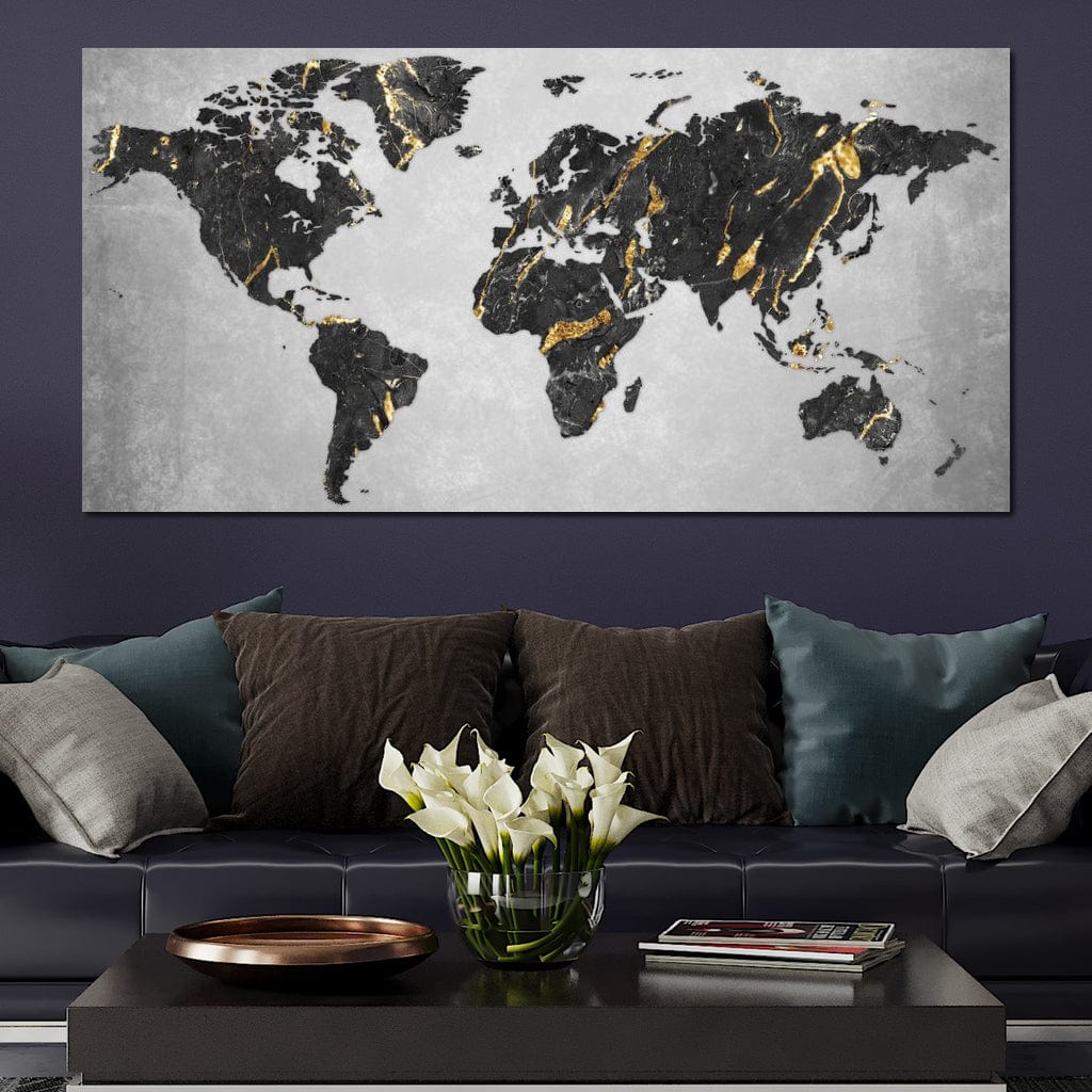 World Map 5 - Mateo Canvas Wall Art
