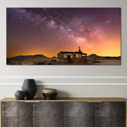 Shepherd Hut Desert Night Canvas Wall Art
