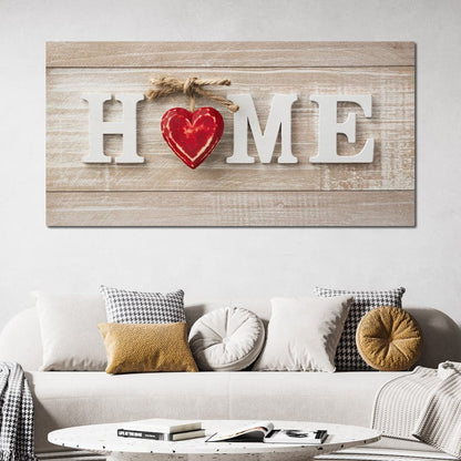 Home Is Where The Heart Is Canvas Wall Art