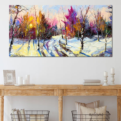 Winter Wood Canvas Wall Art