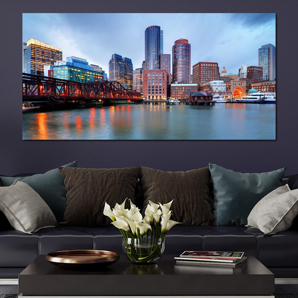Boston Skyline Canvas Wall Art