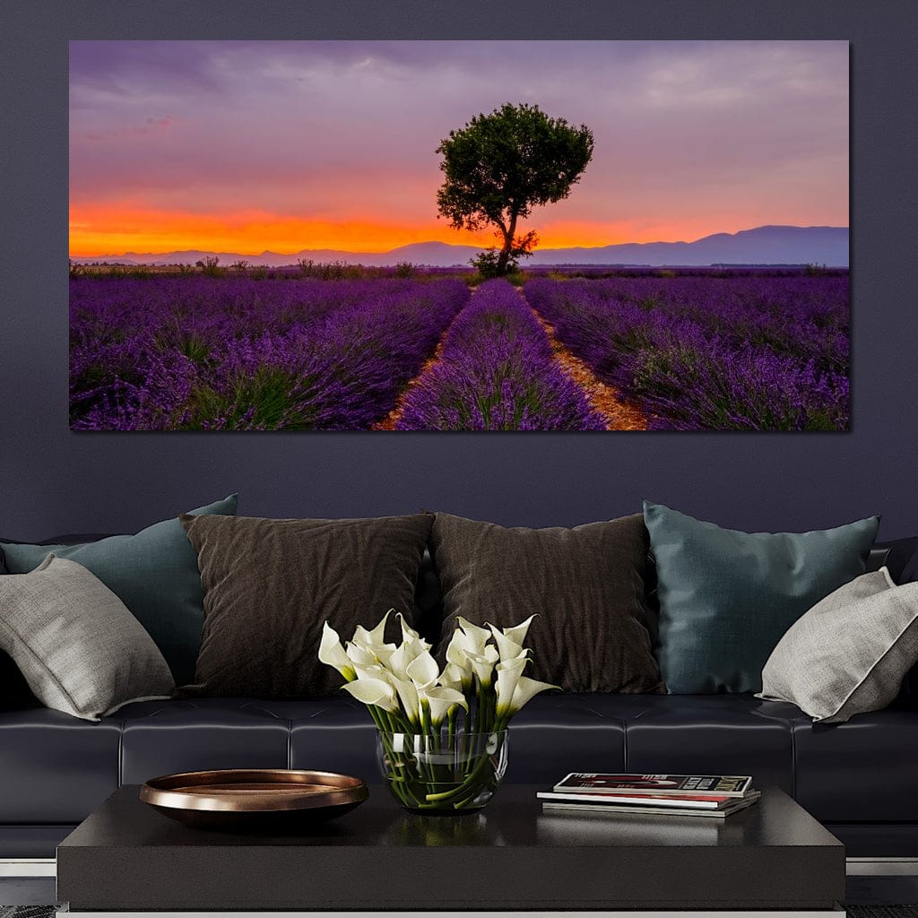 Provence Sunset Canvas Wall Art