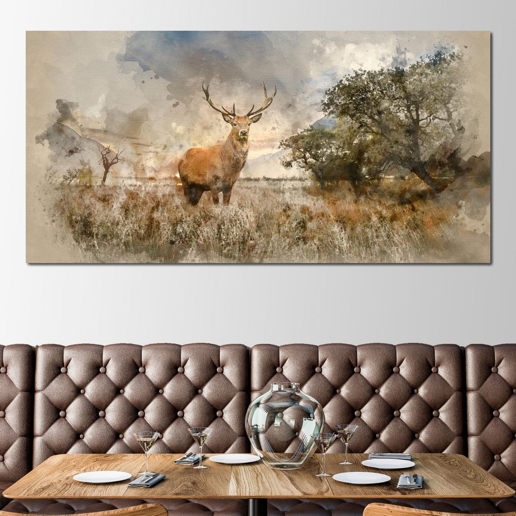 Red Deer Canvas Wall Art