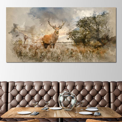 Red Deer Canvas Wall Art